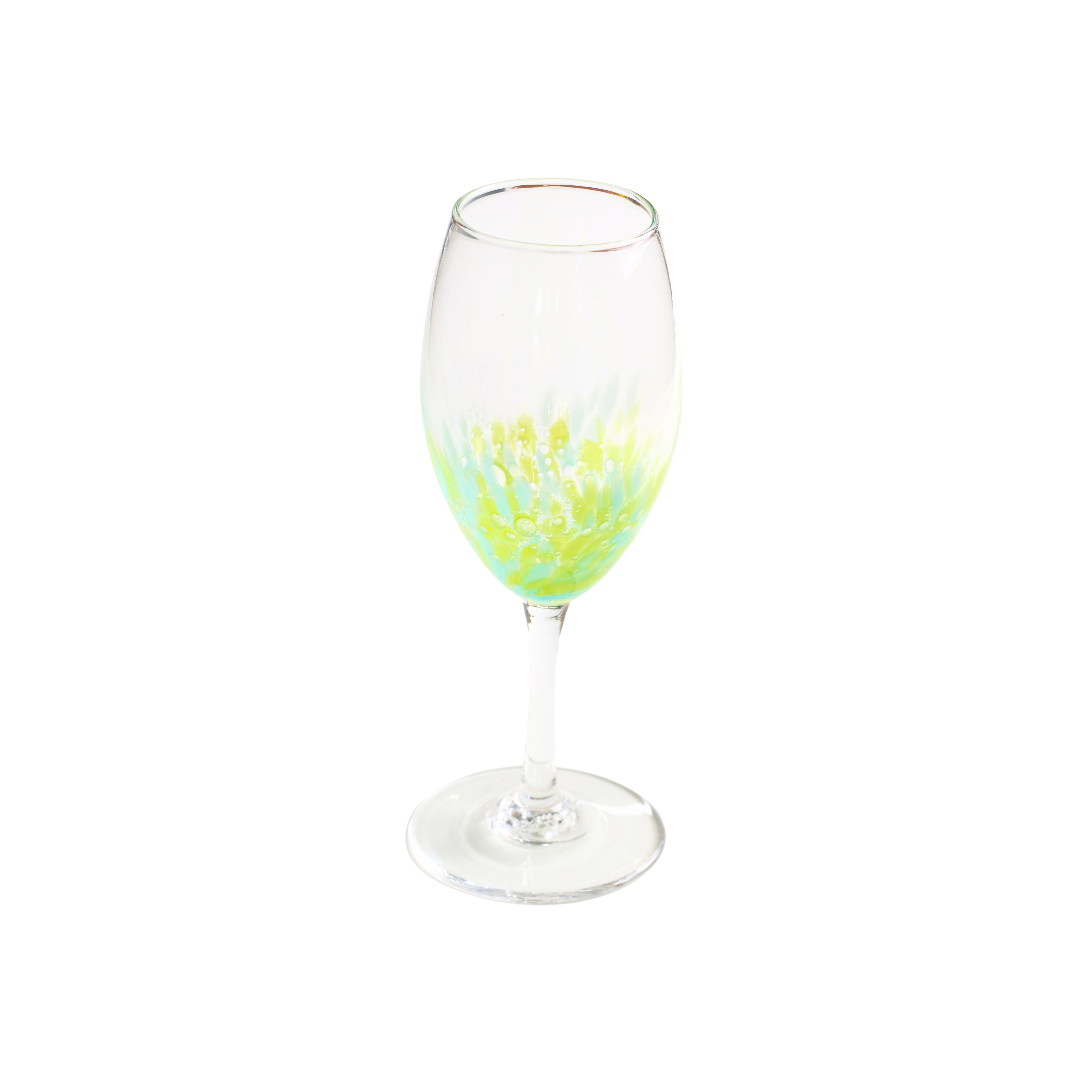 水中花ワイングラス 緑