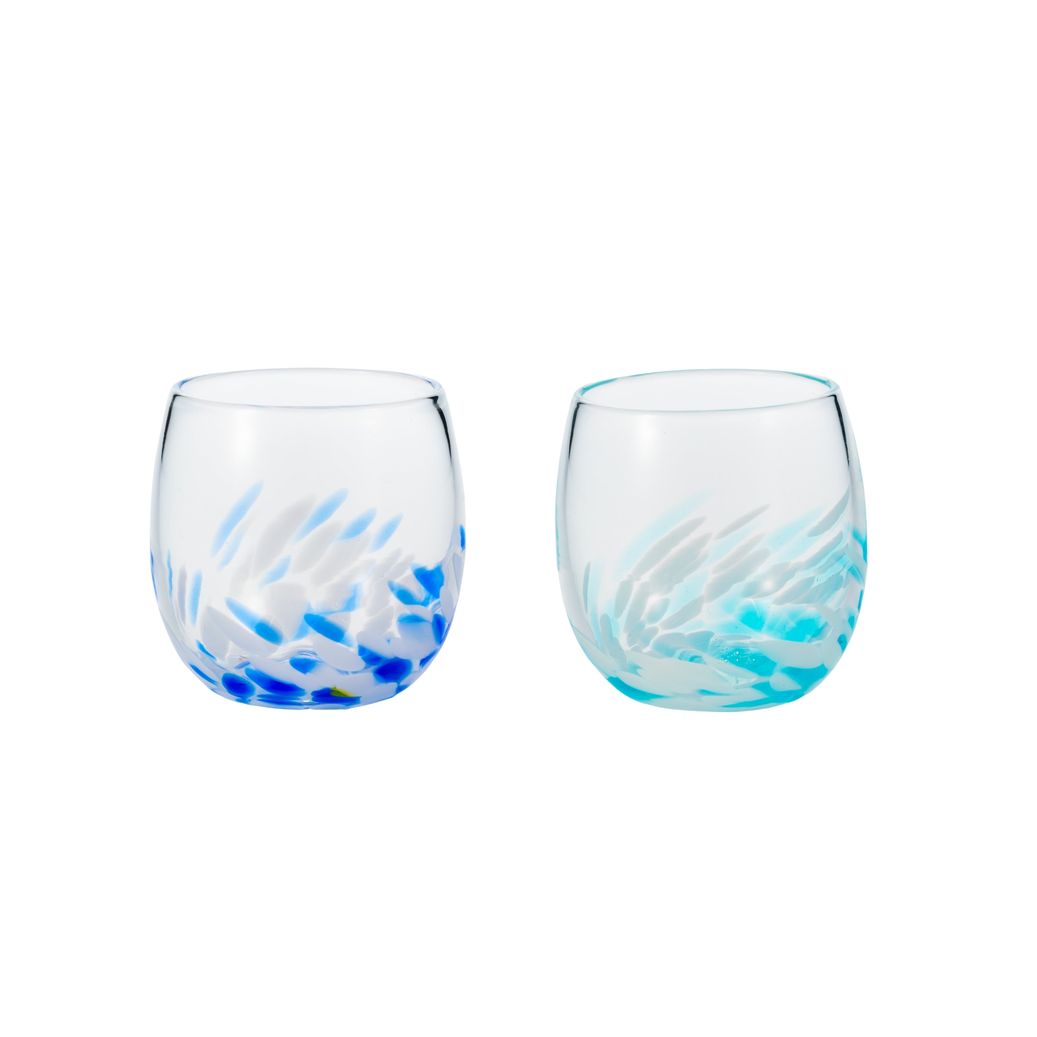 ランタナグラス2個セット 青×水