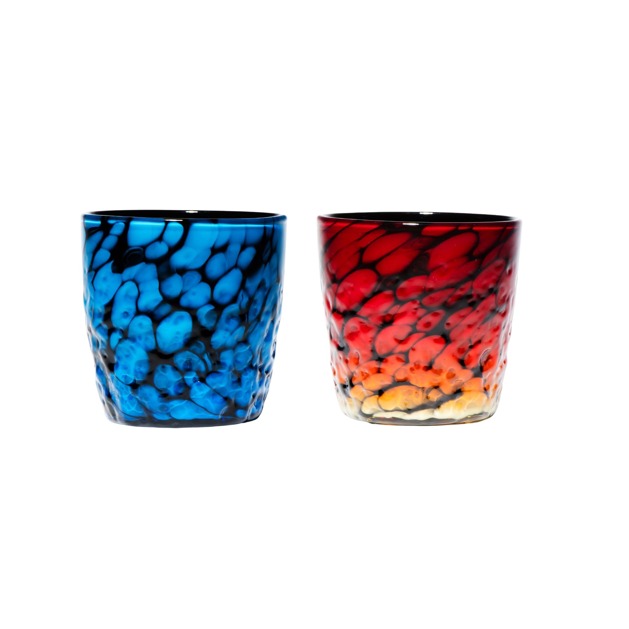 海かがんロックグラス2個セット 水×オレンジ