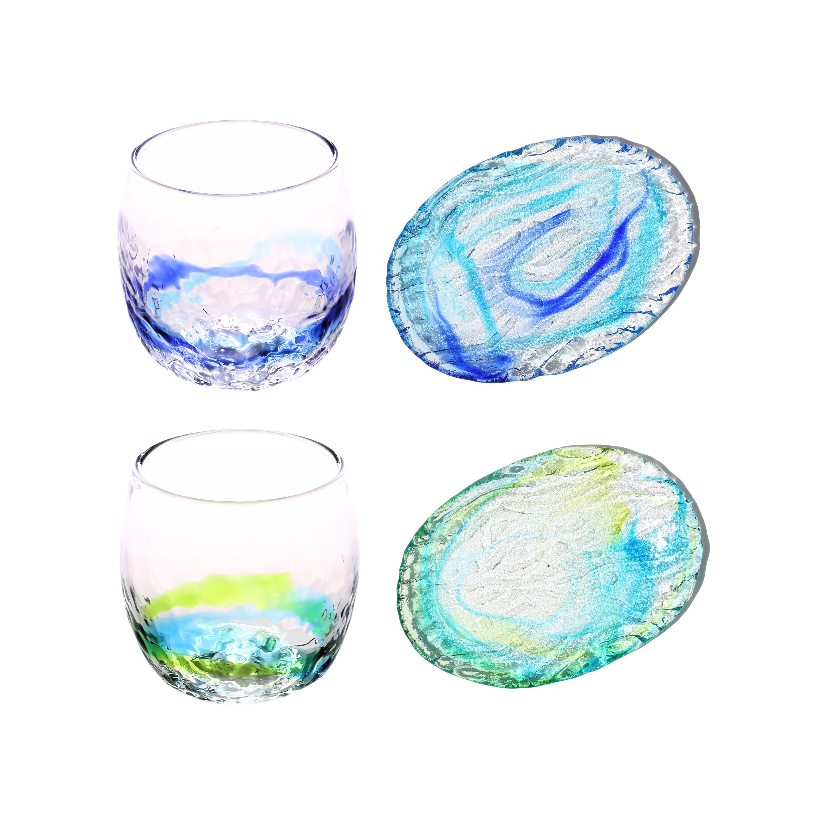 でこぼこたるグラス&ゴーヤー皿Sセット