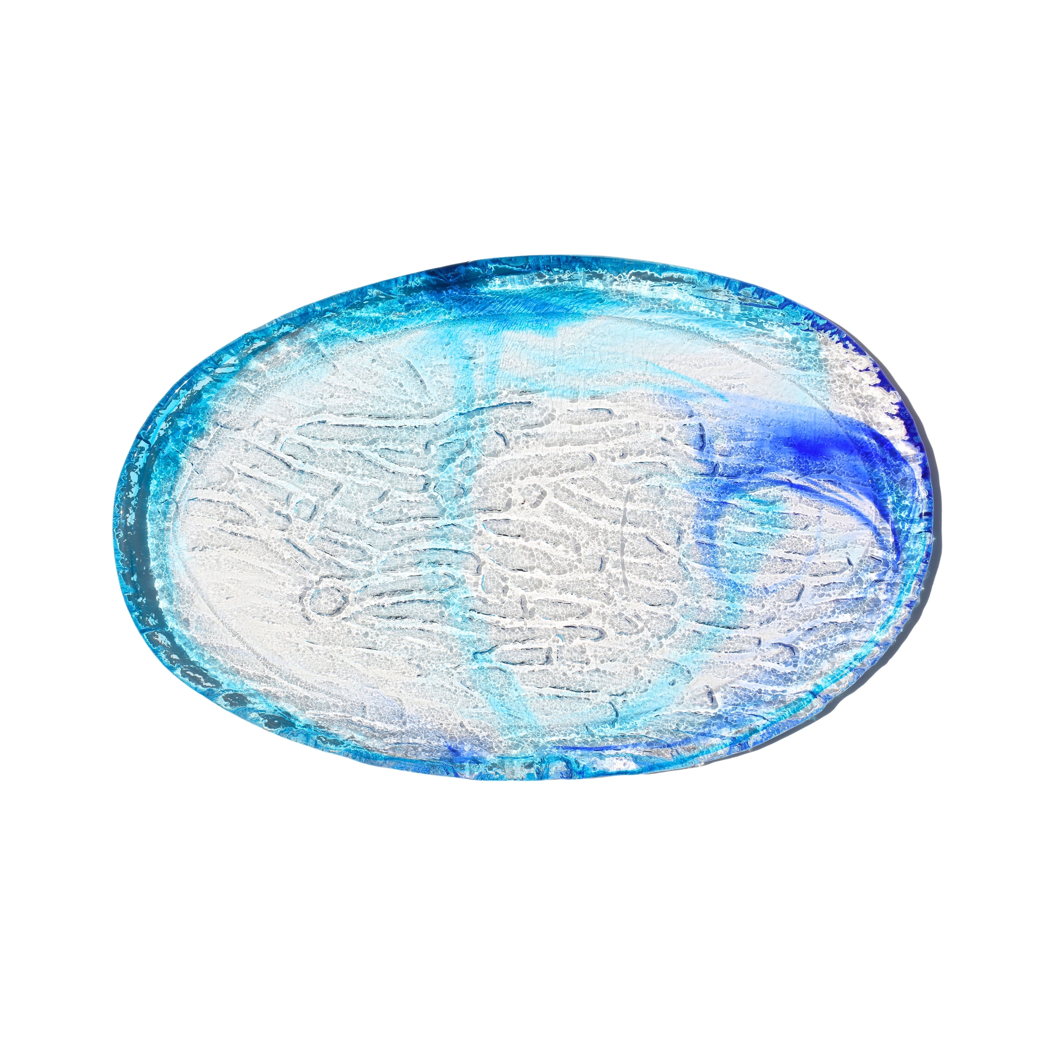 ゴーヤー皿(L) 青水