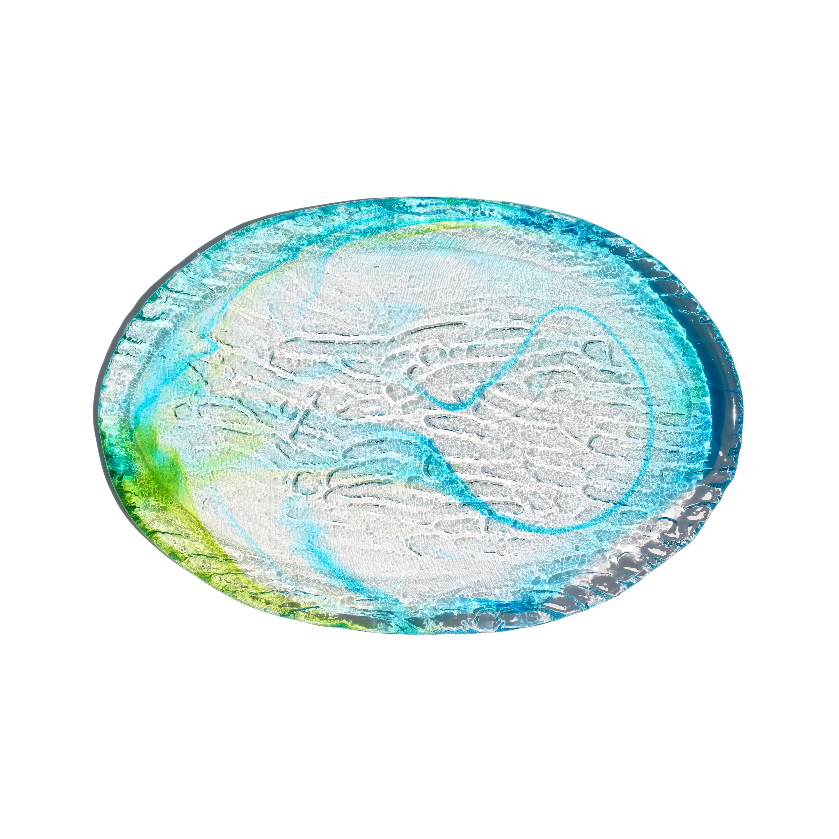 ゴーヤー皿(L) 緑水