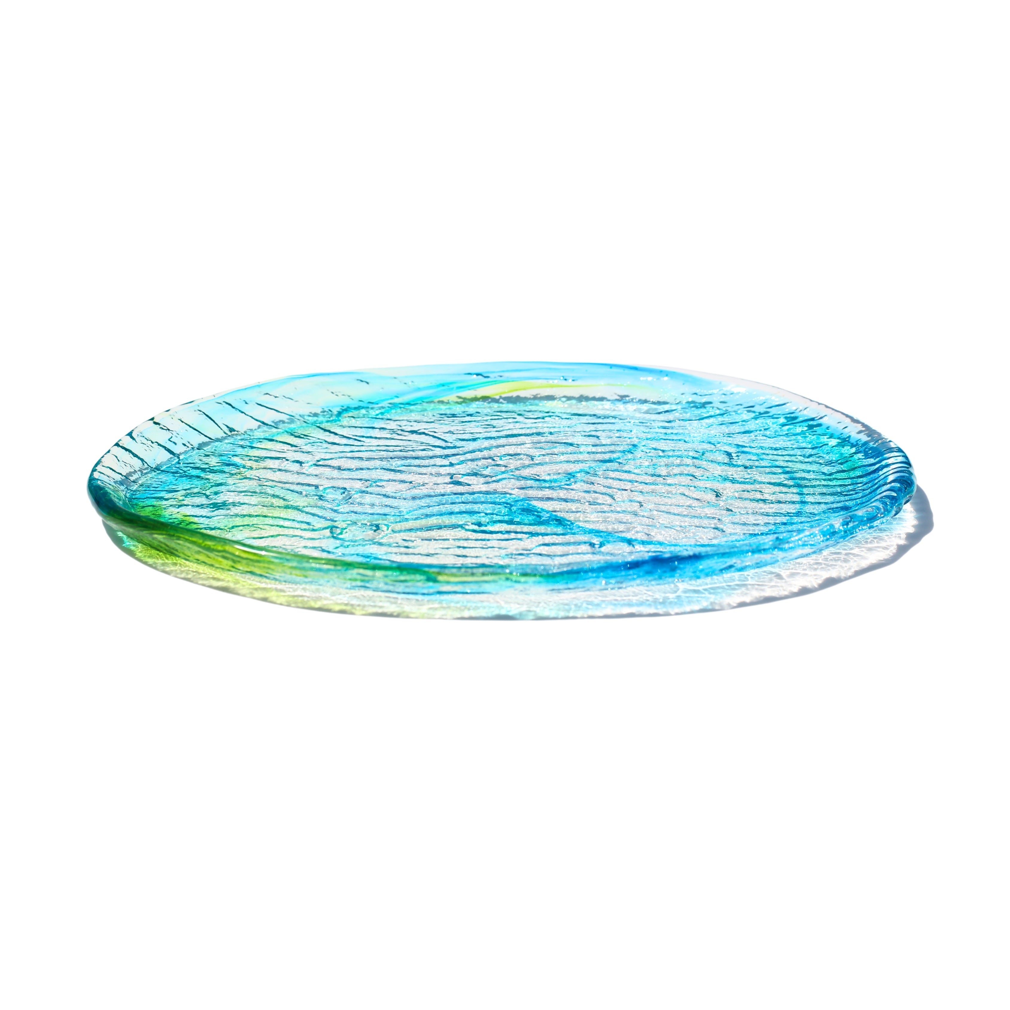 ゴーヤー皿(L) 緑水