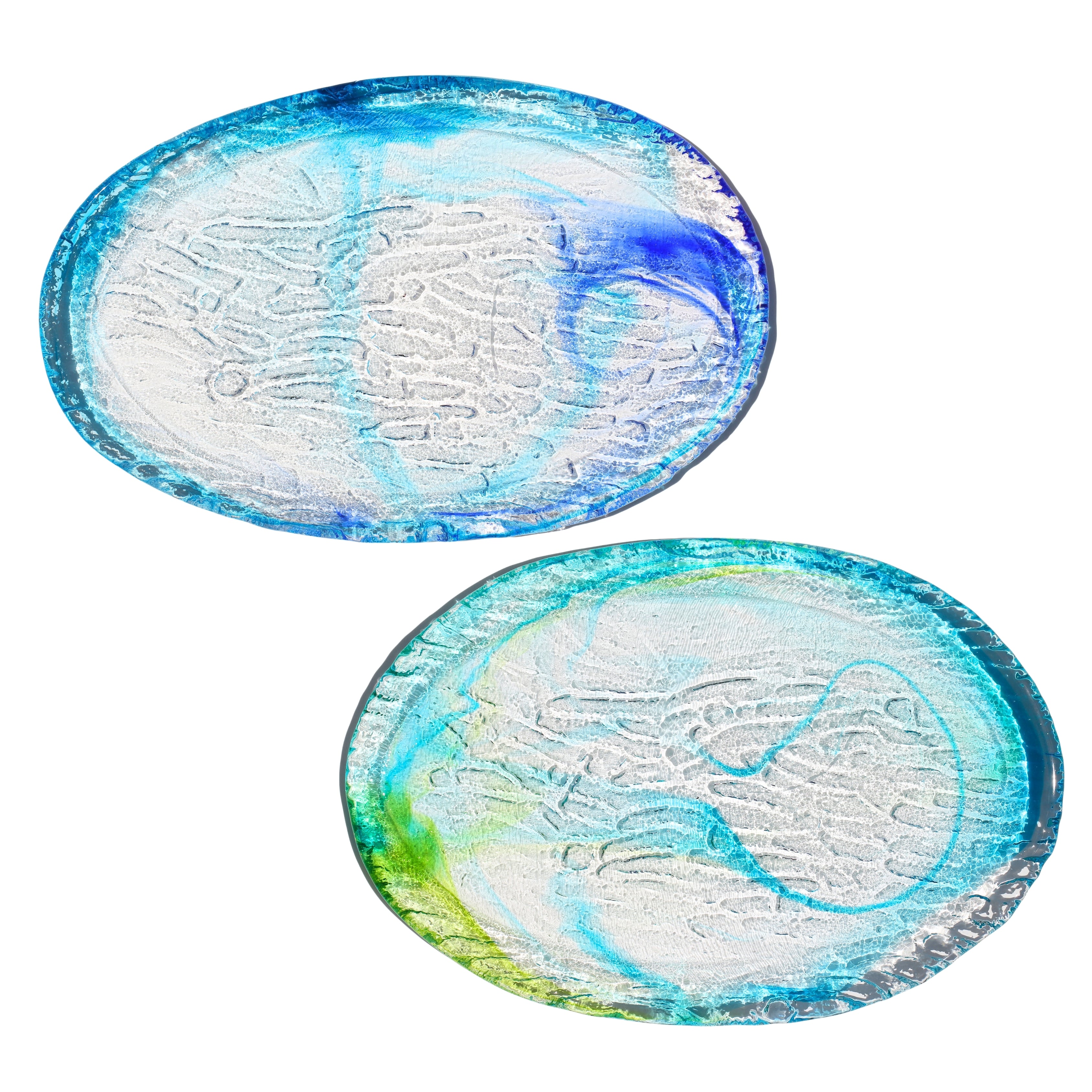 ゴーヤー皿(L) 緑水