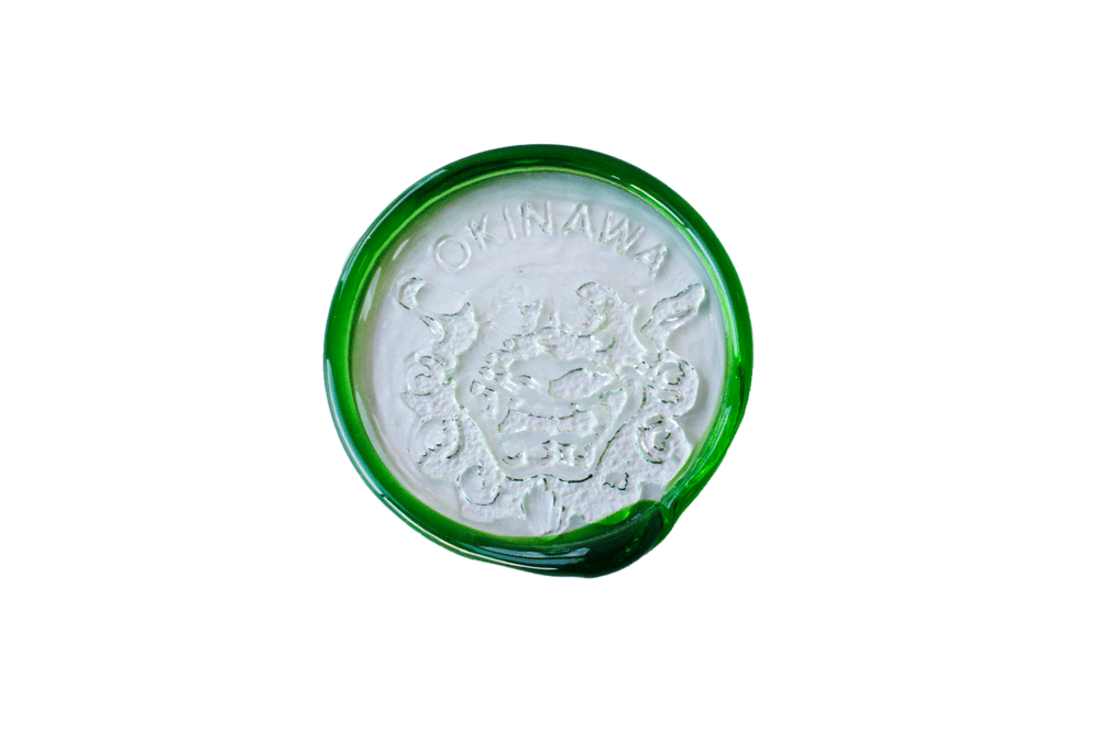 島の小皿「シーサー」 緑色