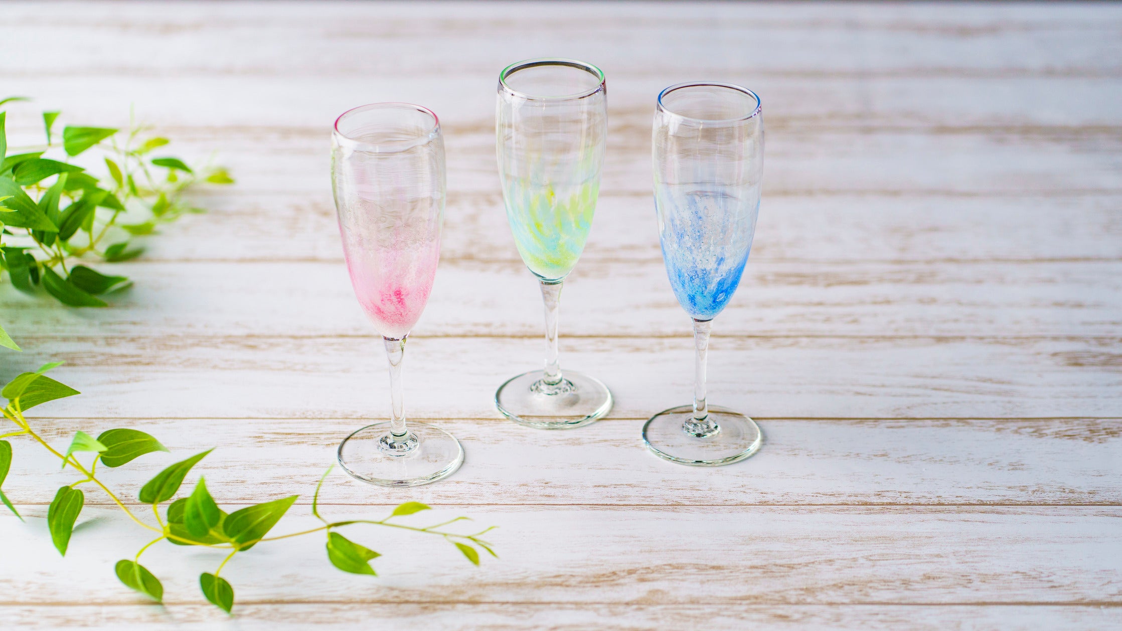 水中花シャンパングラス 緑