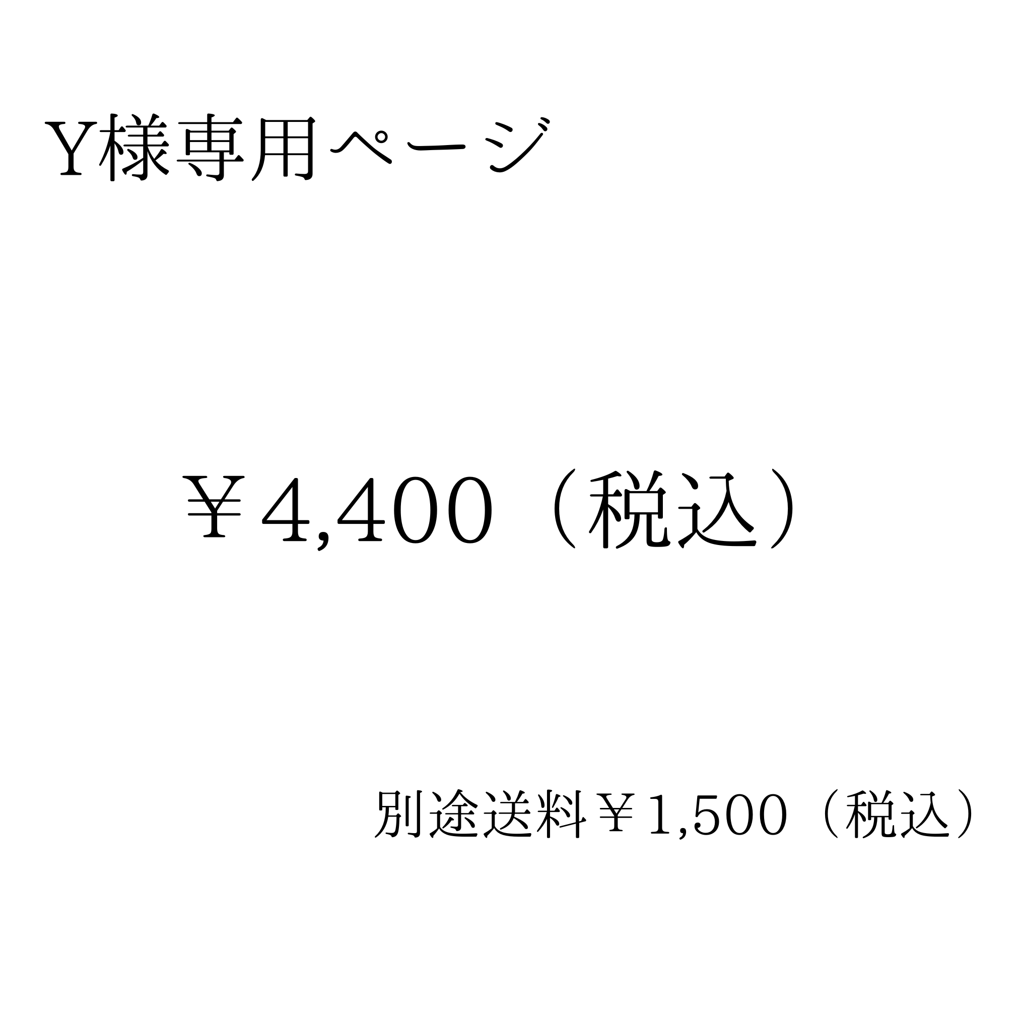 Y様専用ページ