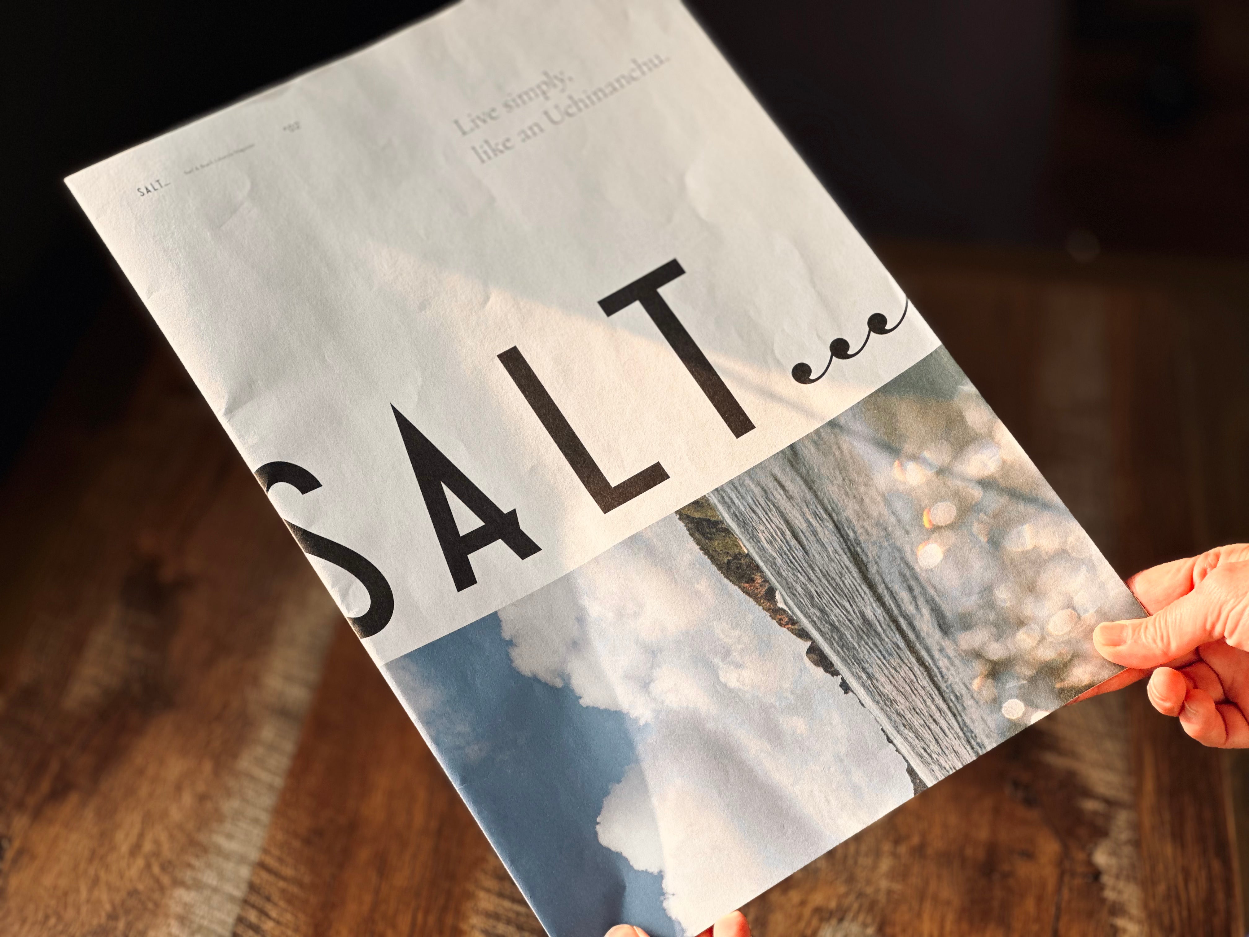 海と共にあるライフスタイルを提案する雑誌「SALT...」に掲載されました。