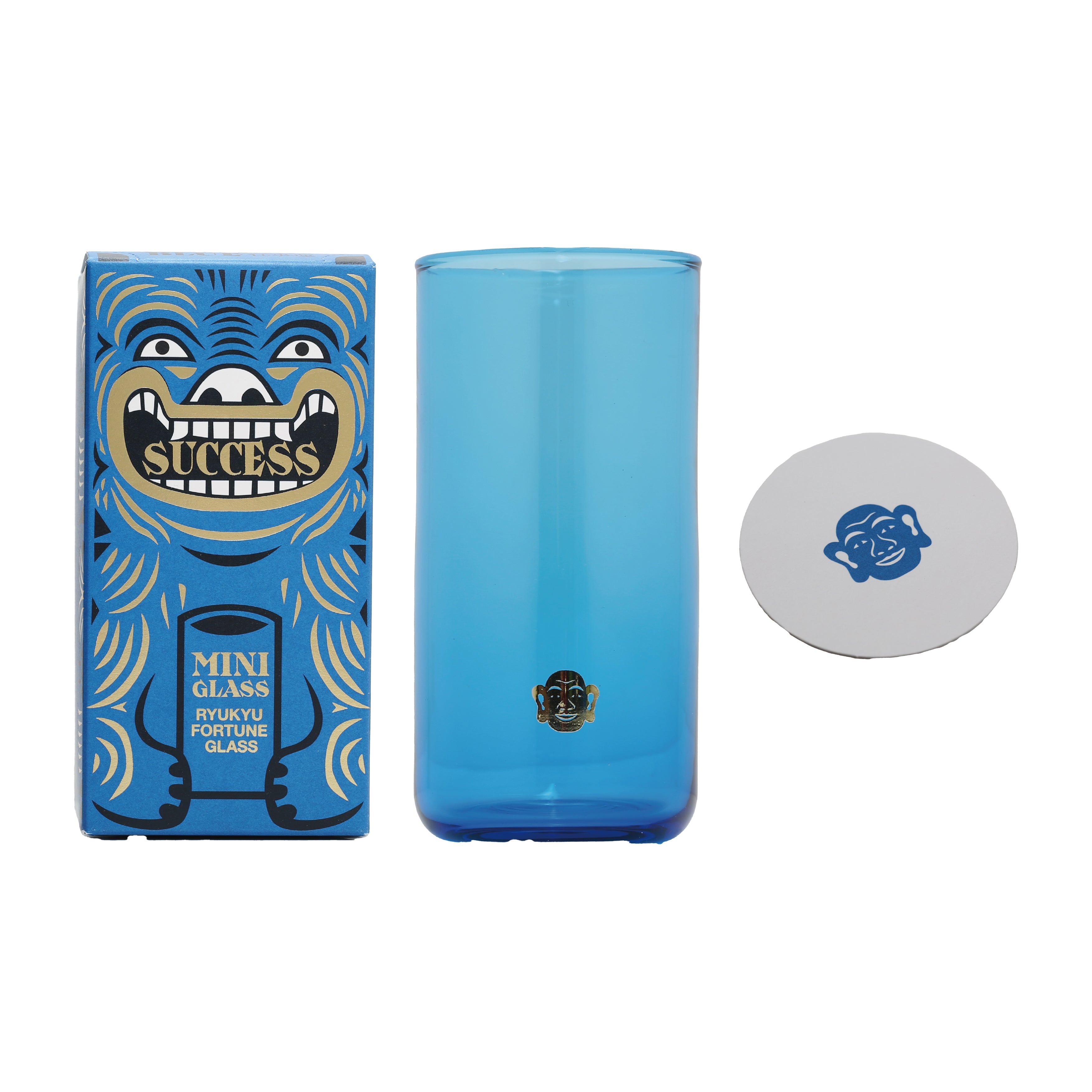 RYUKYU FORTUNE GLASS BLUE