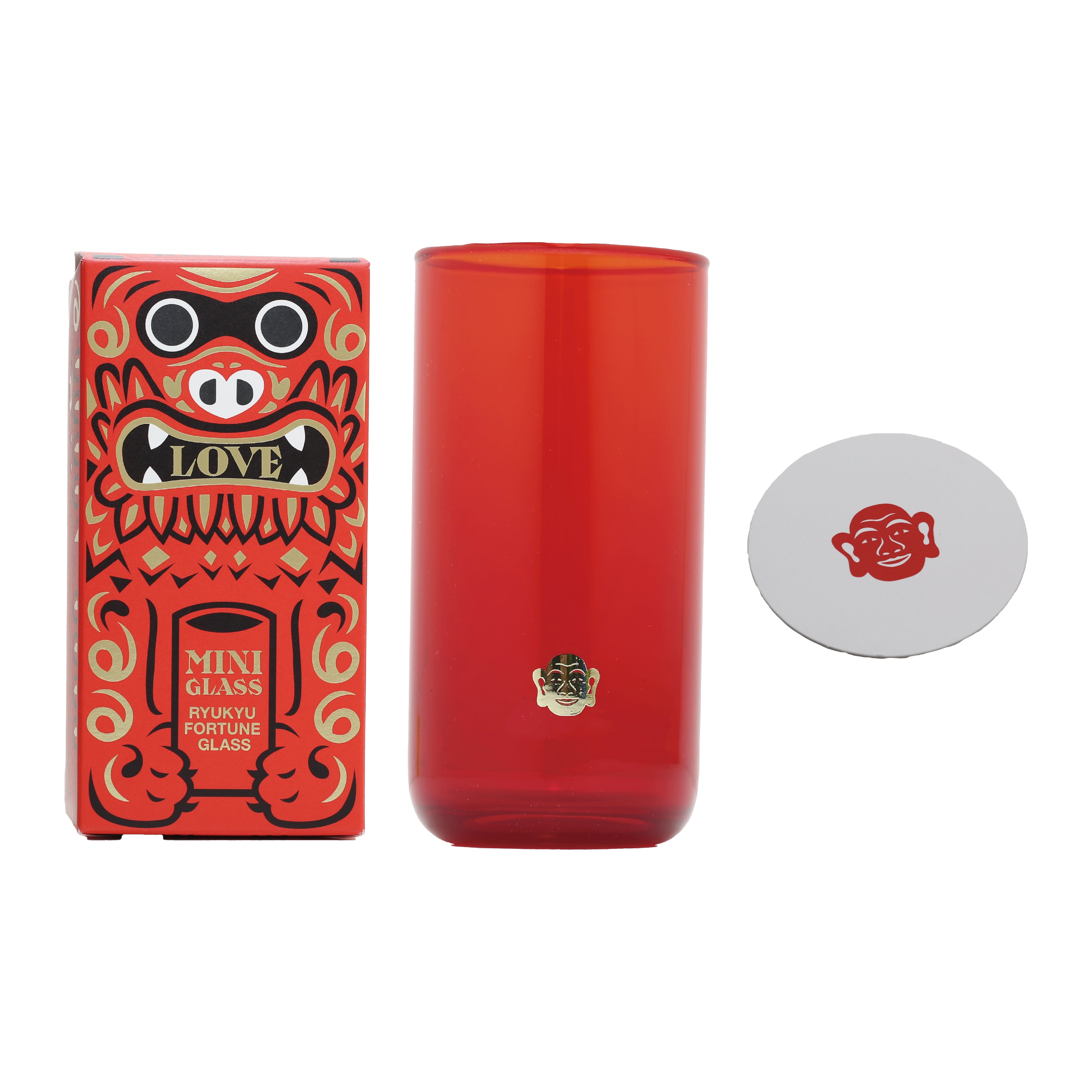 RYUKYU FORTUNE GLASS RED